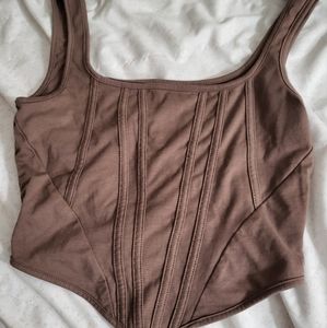 Shein xs brown top